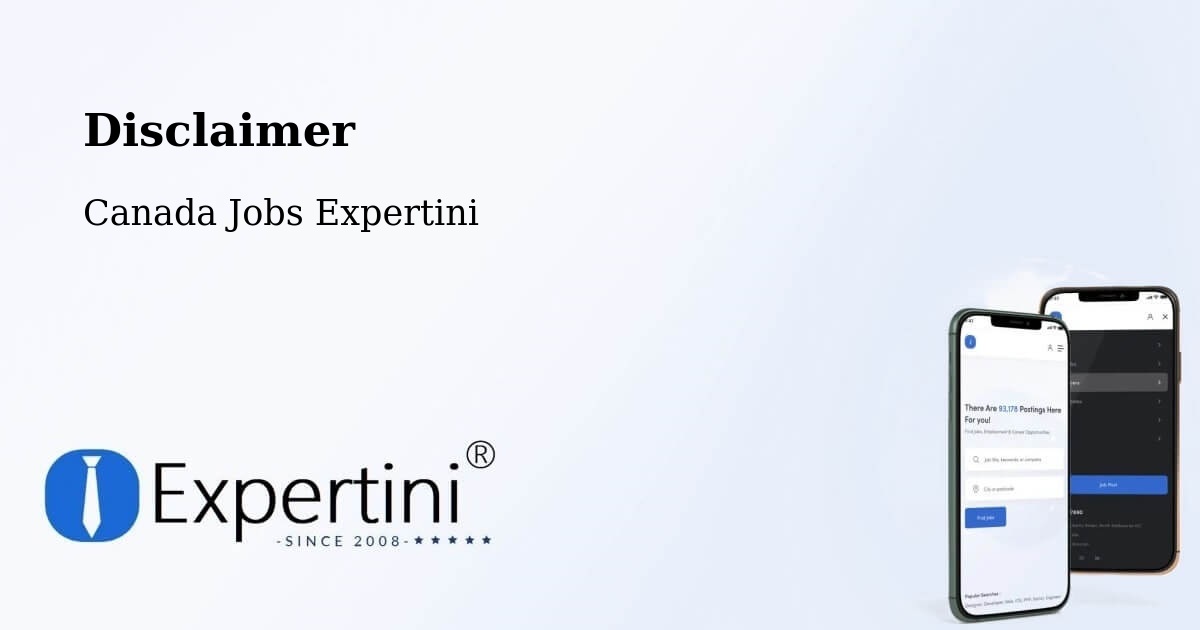 Disclaimer – Cold Lake - Canada Jobs Expertini